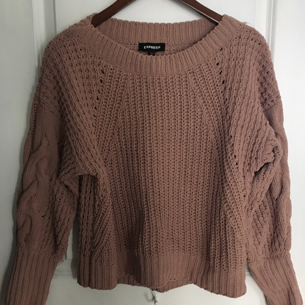 Express chenille knit sweater